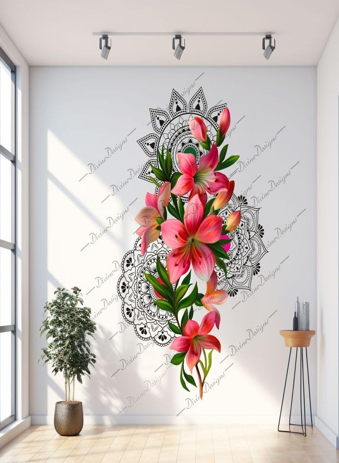 DivineDesigns ملصقات فنية بتصميم زهور الزنبق من DivineDesigns وتصميم ماندالا جميل - Image 2